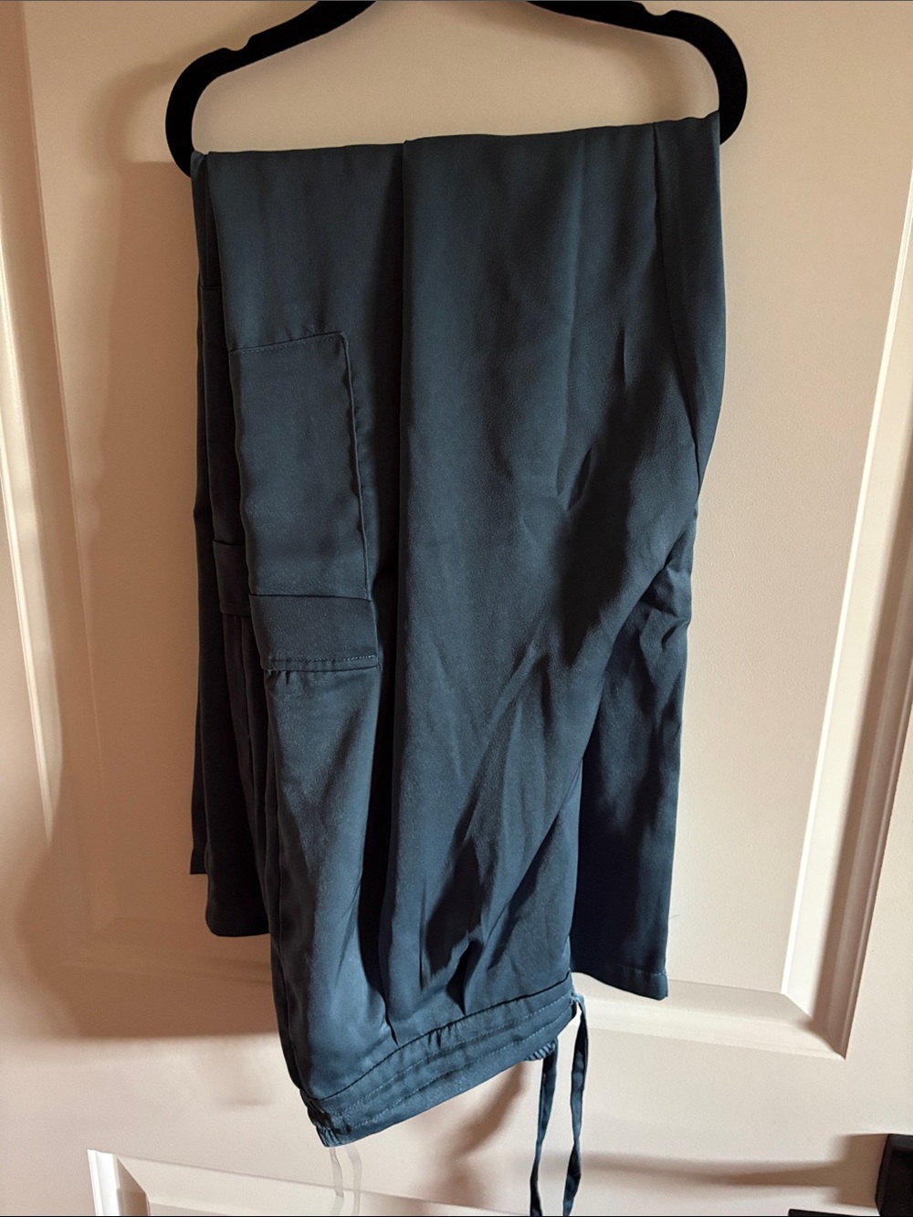 Pink Lily Women's Dark Teal Drawstring Cargo Trousers